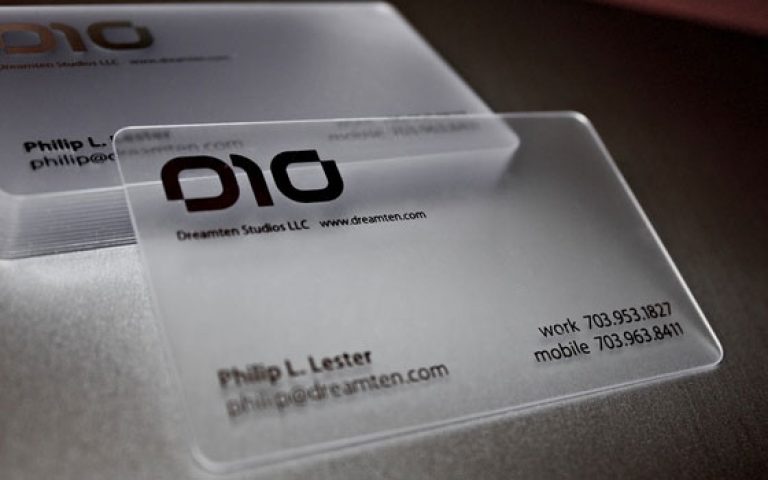 Transparent Plastic Business Cards